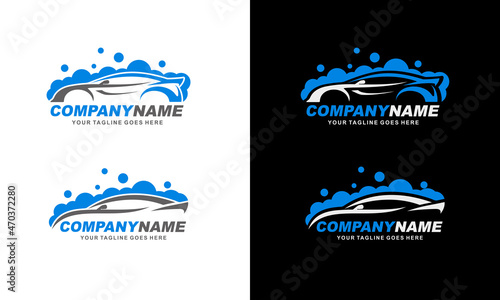 Car wash logo set