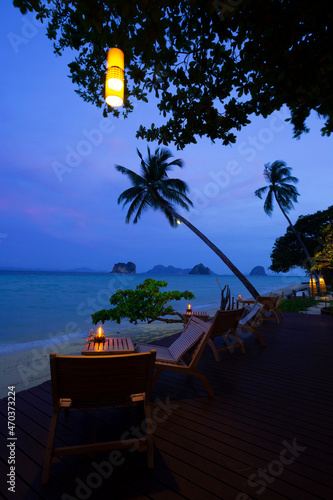Light before sunrise at Koh(island) Ngai,Trang Province,Thailand.