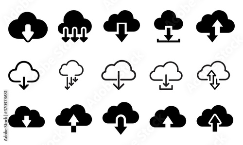 Cloud computing icon. Line, glyph and filled outline colorful version, abstract cloud outline and filled vector sign. Cloud icon. Vector illustration.
