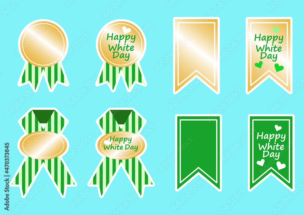 Obraz premium メダルとリボンのイラスト素材