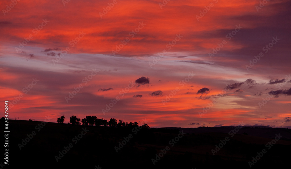 sunset in the country 