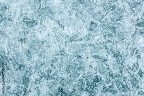 crystal ice surface for textured background. macro view.