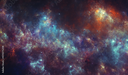 Obraz na płótnie Fictional Space - Cloud Bloom Nebula - High Resolution (13k) w salonie
