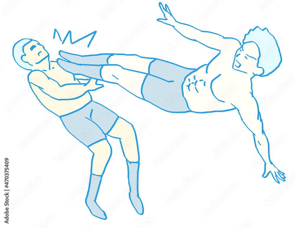 ドロップキックを決める男性 Stock イラスト Adobe Stock