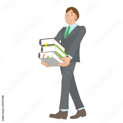 資料を運ぶビジネスマン