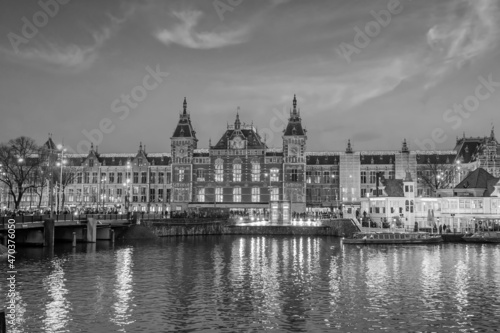 Amsterdam Central Train Station in Netherlands