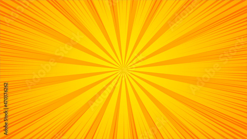orange Sunburst pattern. sunrise background. Radial rays background. Retro sunburst background template, Thumbnail background, tube pop