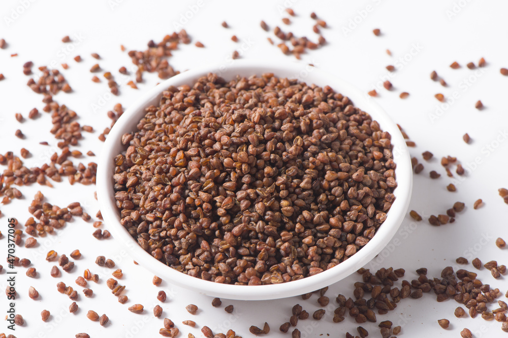 buckwheat tea isolated on white background. buckwheat tea isolated on white background.