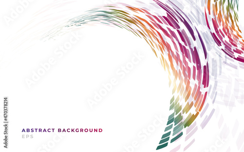 Abstract colorful rectangles curve technology digital hi tech concept background. Vector illustration