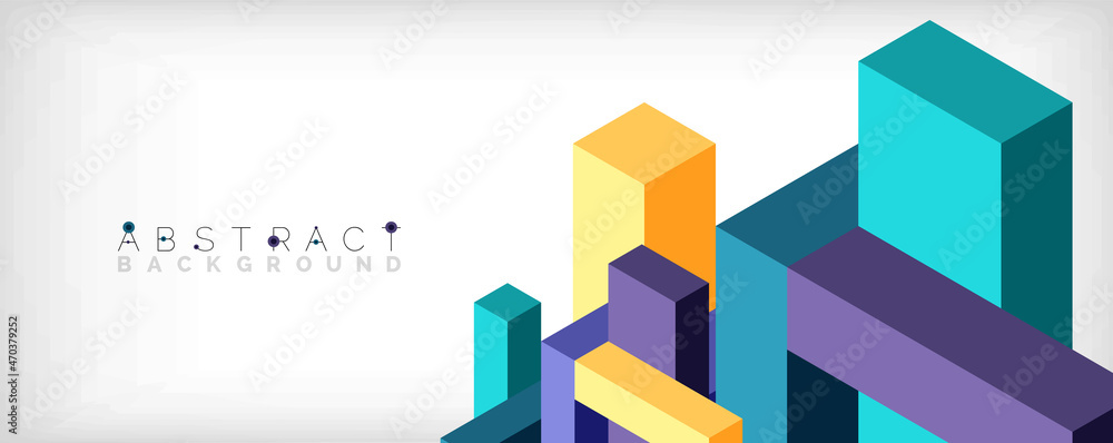 Abstract background. 3d cubes, cubic elements and blocks. Techno or business concept for wallpaper, banner, background, landing page Abstract background. 3d cubes, cubic elements and blocks. Techno or business concept for wallpaper, banner, background, landing page