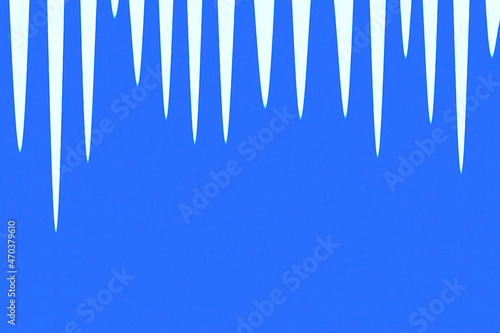 Abstract pattern of icicles on a blue background. Texture for design.