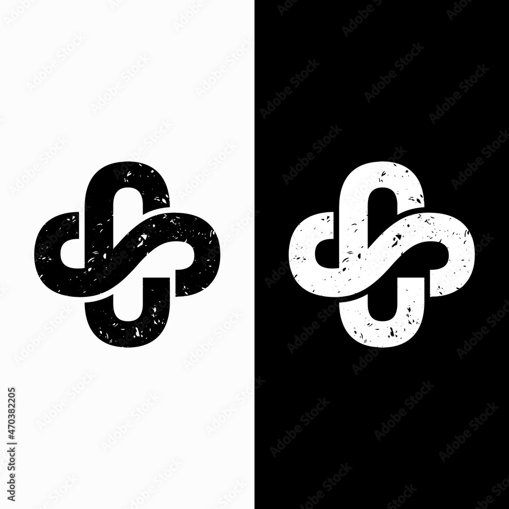 Obraz premium CS letter monogram logo initials, modern and clean design