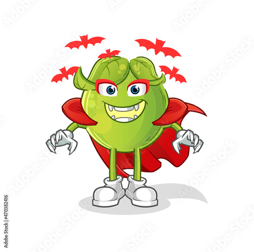 pea Dracula illustration. character vector