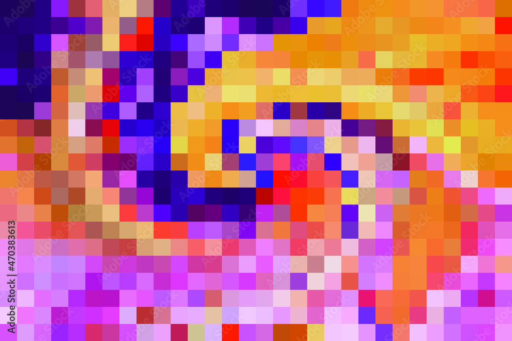 Pixel background. Colorful mosaic background.