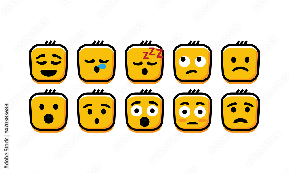 Obraz premium Surprised limp smiley icon