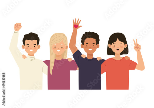 four human rights activists