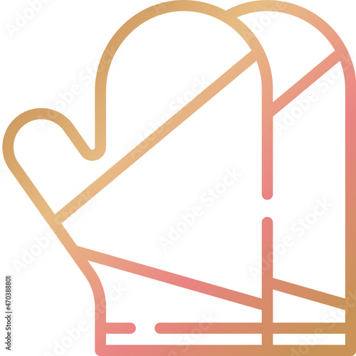 oven glove gradient icon