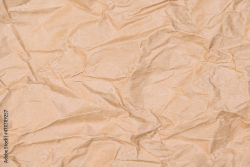 Brown crumpled paper texture background,be crush paper for creased and wrinkled for texture backdrop from shockproof paper