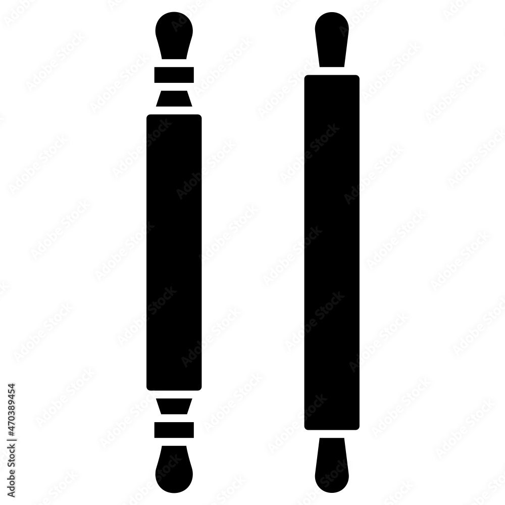 rolling pin solid icon rolling pin solid icon