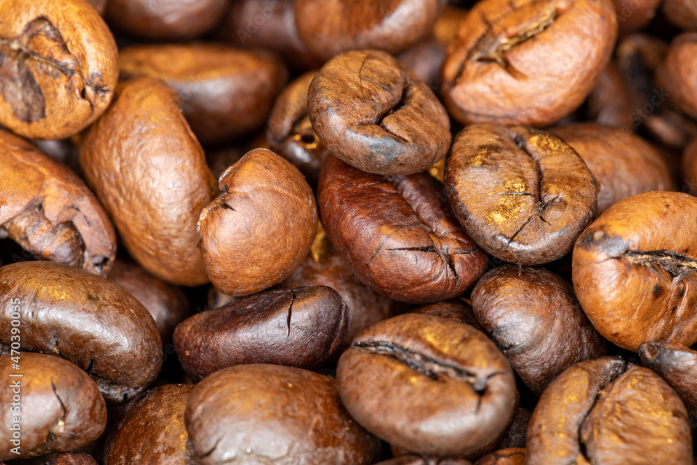 Brown coffee bean background. Macro close up. Brown coffee bean background. Macro close up.