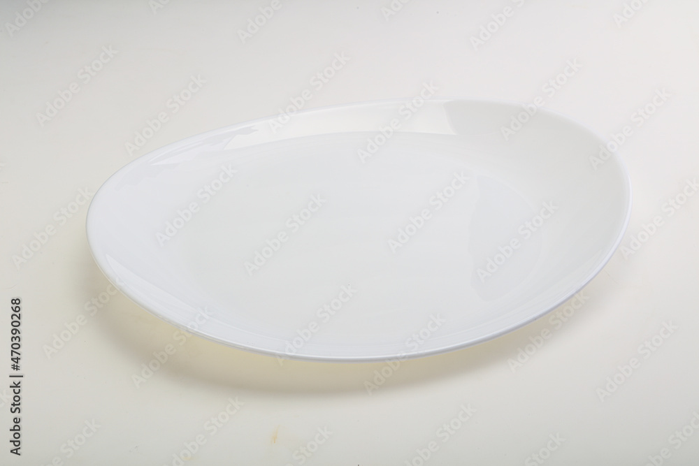 White proclean plate for serving White proclean plate for serving