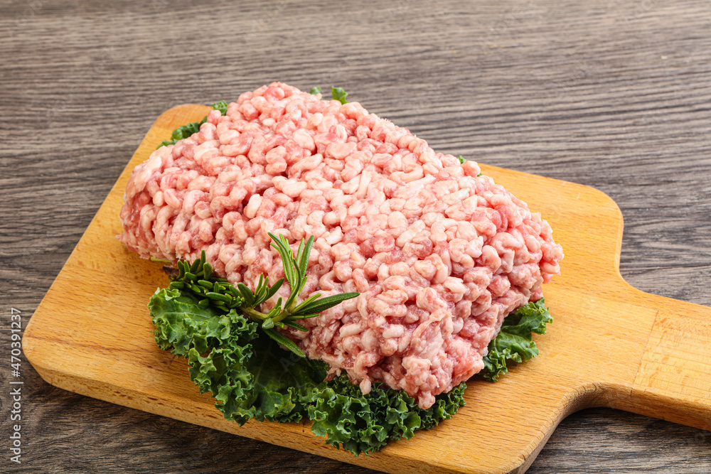 Raw pork minced meat for cooking Raw pork minced meat for cooking
