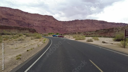 Wallpaper Mural Driving Plate Grand Canyon East Rim Marble Canyon Southbound Multicam Set 04 Rear View Colorado River Arizona Southwest USA Torontodigital.ca