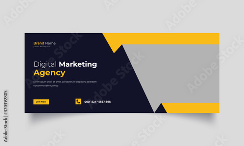 Digital Marketing Facebook Cover Template & Business Social Media Web Banner Design Set, Digital marketing agency facebook cover photo design