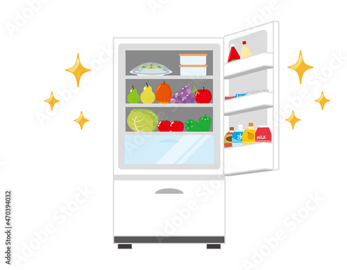 冷蔵庫　ベクターイラスト　アイコン