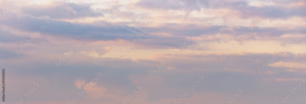 Beautiful clouds in the twilight, pastel pink