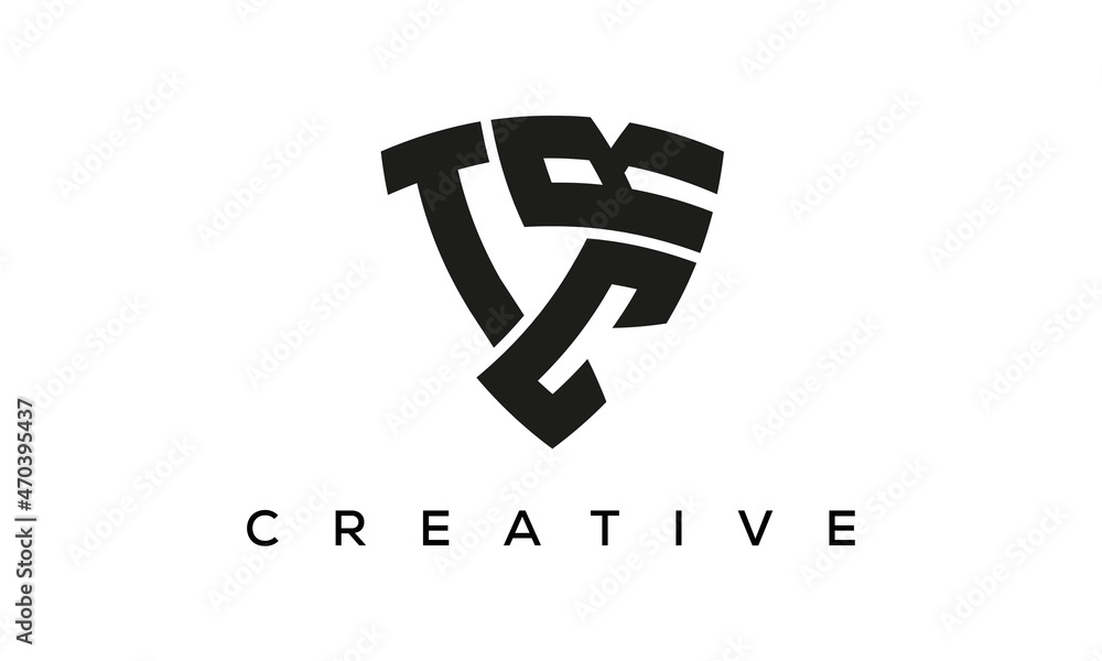 TCR letters logo, security Shield logo vector TCR letters logo, security Shield logo vector