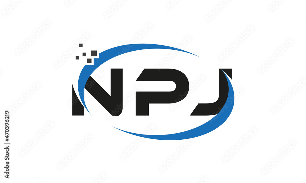 dots or points letter NPJ technology logo designs concept vector Template Element dots or points letter NPJ technology logo designs concept vector Template Element