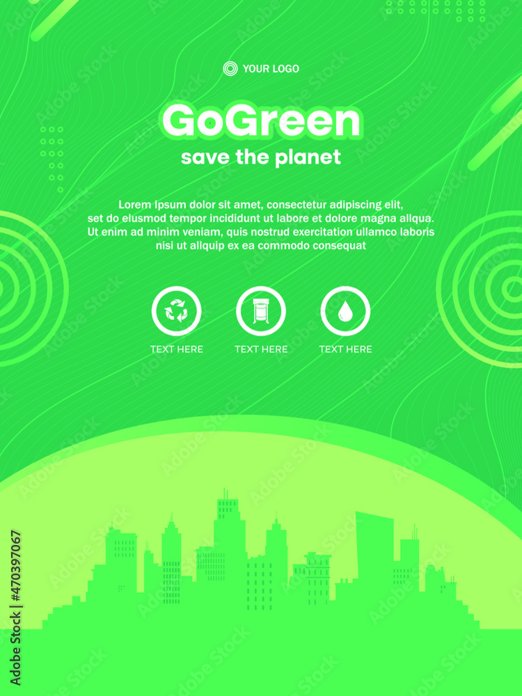 Go Green Design Poster Template