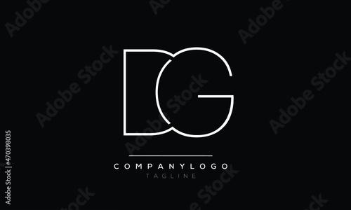 Abstract Letter Initial DG GD Vector Logo Design Template