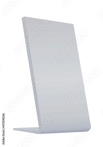 Plastic advertising table sign. vector