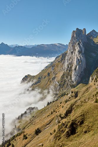 Panoramatic view of Chruezberg ridge photo