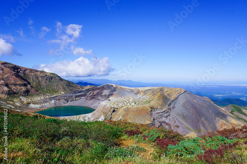 蔵王のお釜、宮城県刈田郡蔵王町/The beautiful crater lake "Okama" in Miyagi Tohoku, Japan