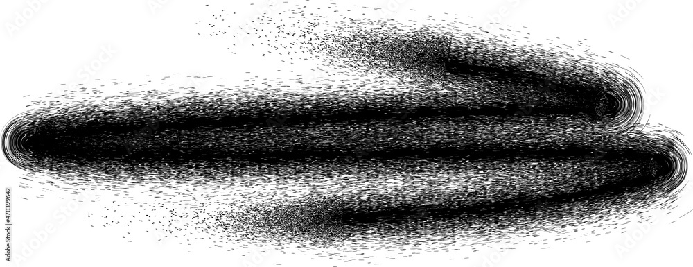 Fototapeta premium Sprayed black line .Graffiti art design . Noise dispersion logo . Spray effect .Grunge texture . Distressed element .vector