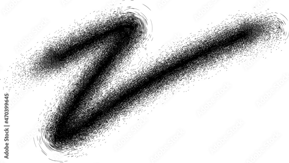 Fototapeta premium Sprayed black line .Graffiti art design . Noise dispersion logo . Spray effect .Grunge texture . Distressed element .vector