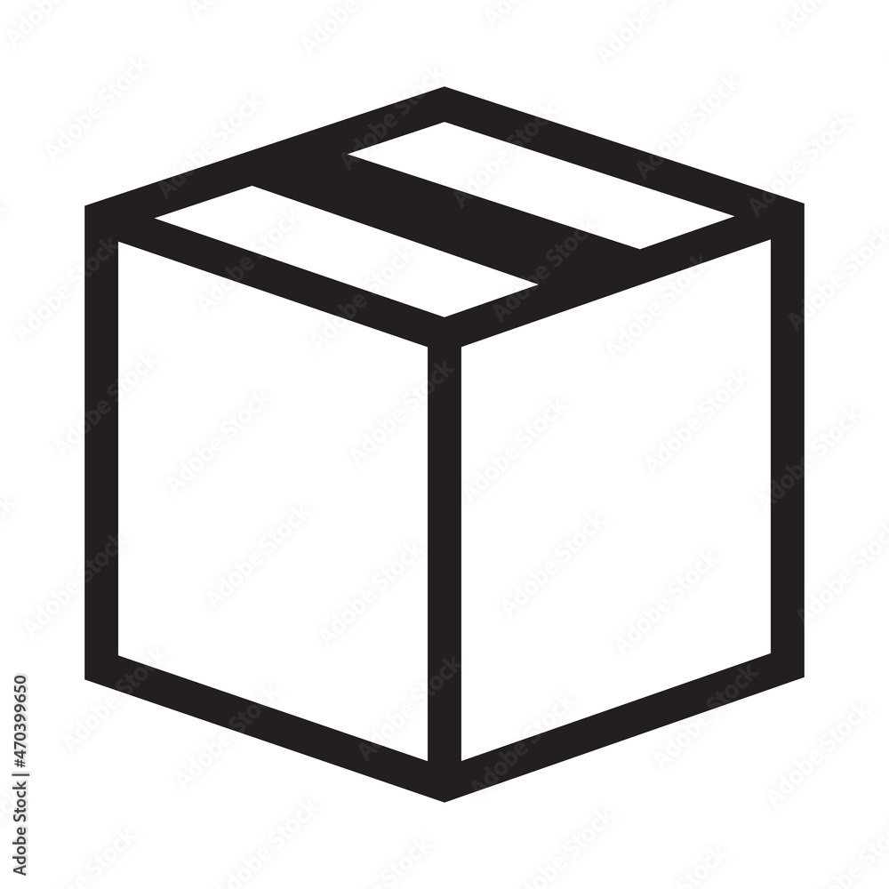 Product or packaging icon in simple style on white background. Product or packaging icon in simple style on white background.