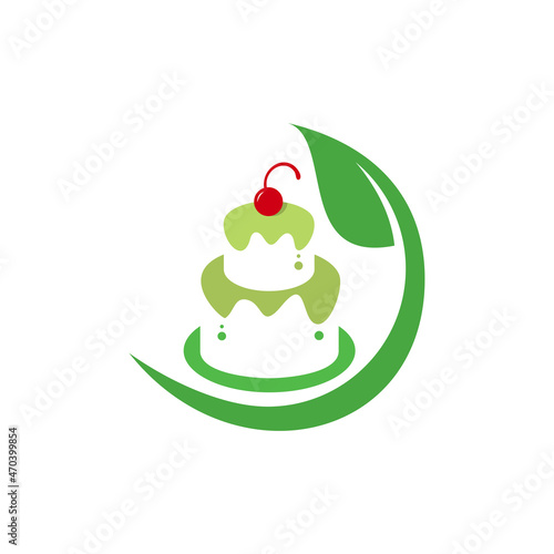 Leaf Bakery logo design vector template. Bakery logo concept