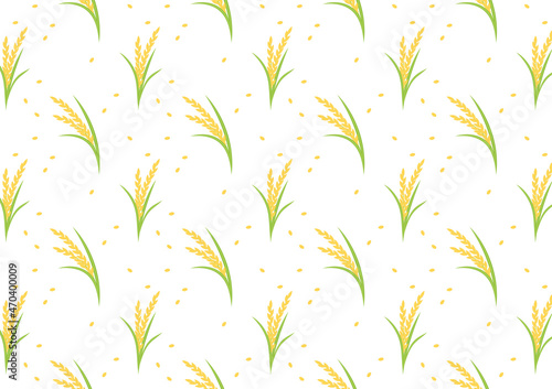 Wheat pattern wallpaper. Oat symbol. Rice sign. Rice pattern wallpaper.