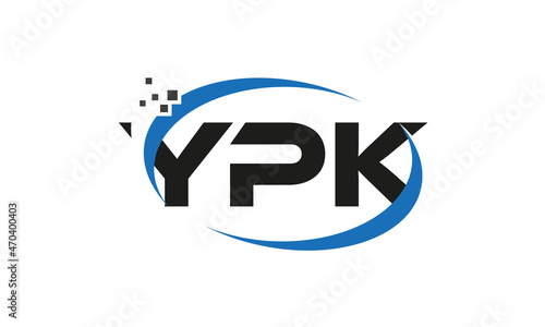 dots or points letter YPK technology logo designs concept vector Template Element