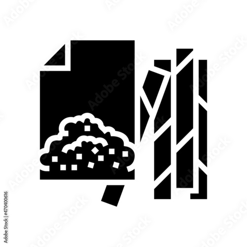 tobacco paper for make cigarette glyph icon vector. tobacco paper for make cigarette sign. isolated contour symbol black illustration