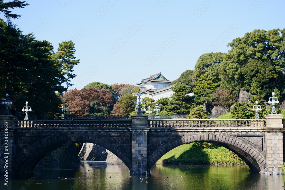 Nijubashi-Bridge for the entrance of Imperial Palace in Japan
