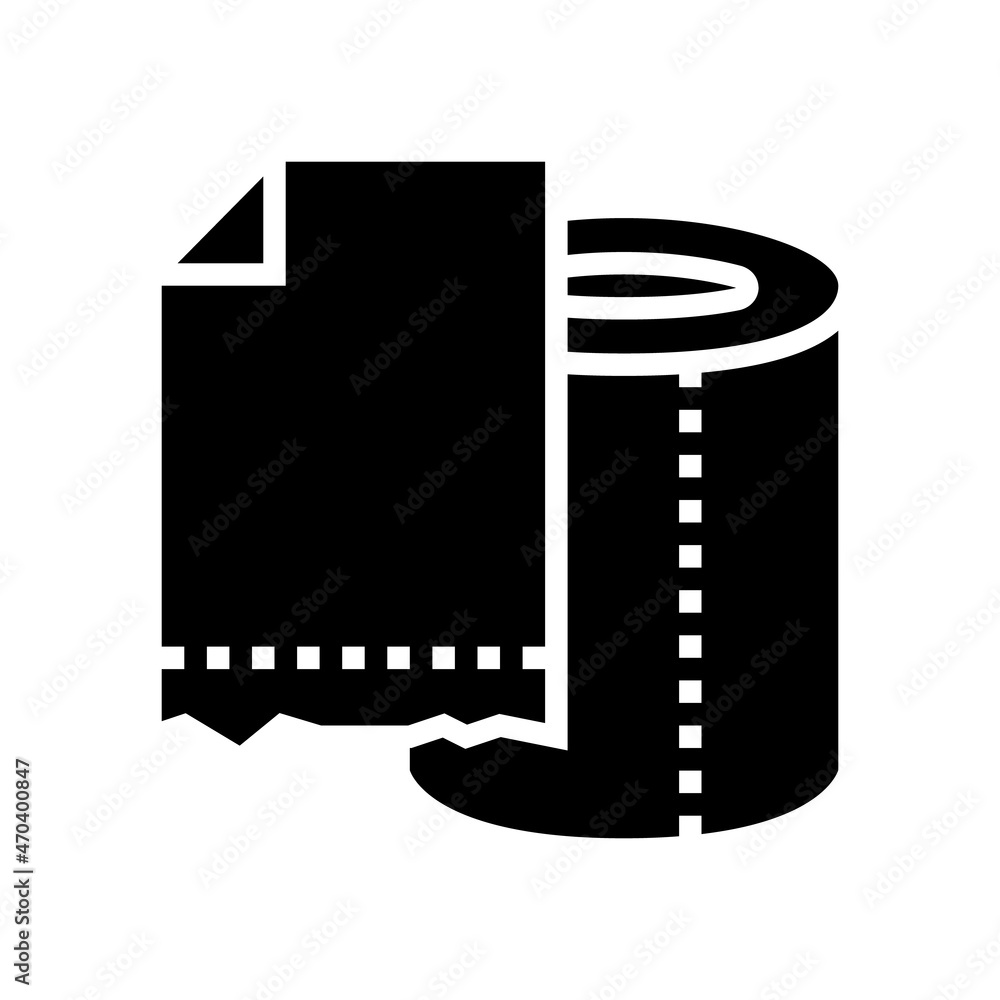 toilet paper roll glyph icon vector. toilet paper roll sign. isolated contour symbol black illustration