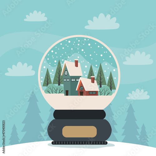 Slika na platnu winter season scenic