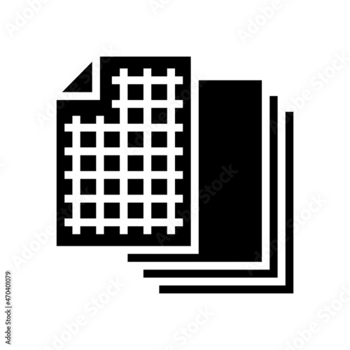 chart paper list glyph icon vector. chart paper list sign. isolated contour symbol black illustration