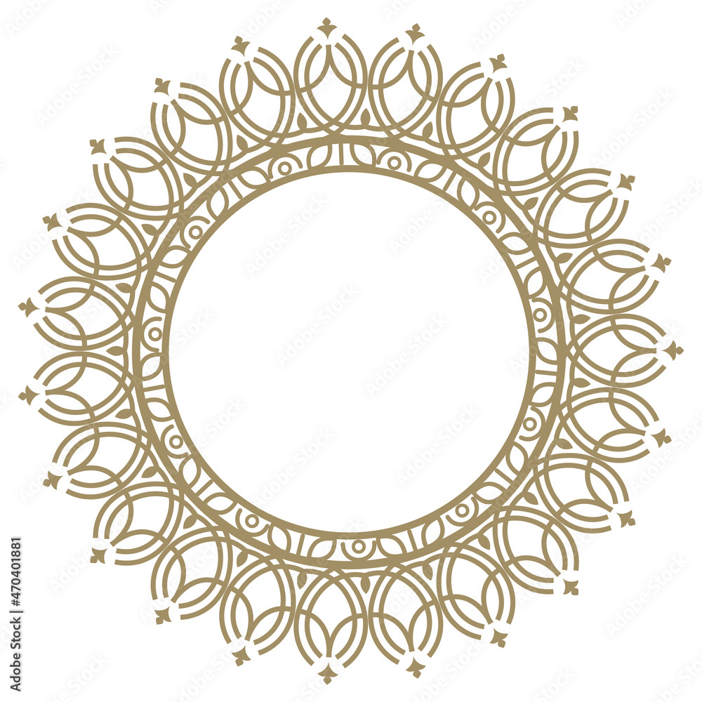 golden circular frame golden circular frame
