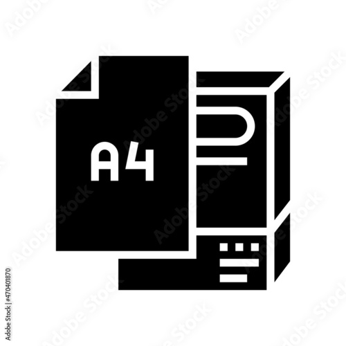 a4 paper format glyph icon vector. a4 paper format sign. isolated contour symbol black illustration